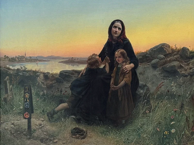 1814-Karl Hübner - La vedova addolorata, 1852